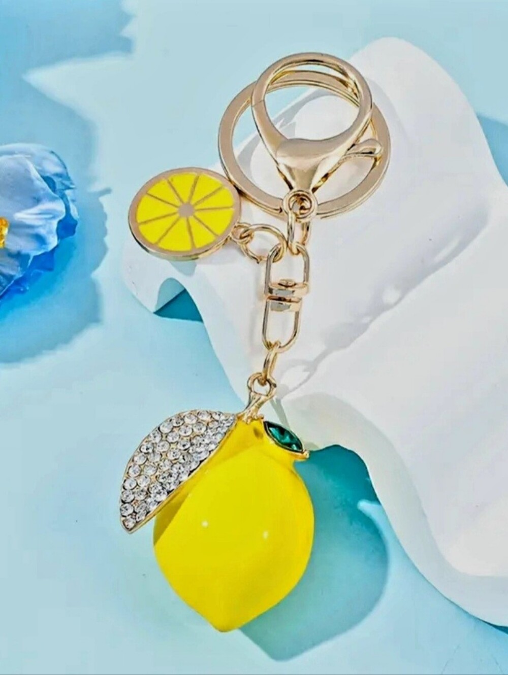 Lemon Embellished Charm  Keychain - Picture 3 of 3
